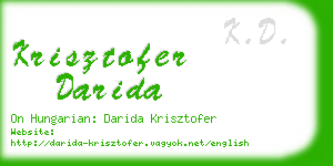 krisztofer darida business card